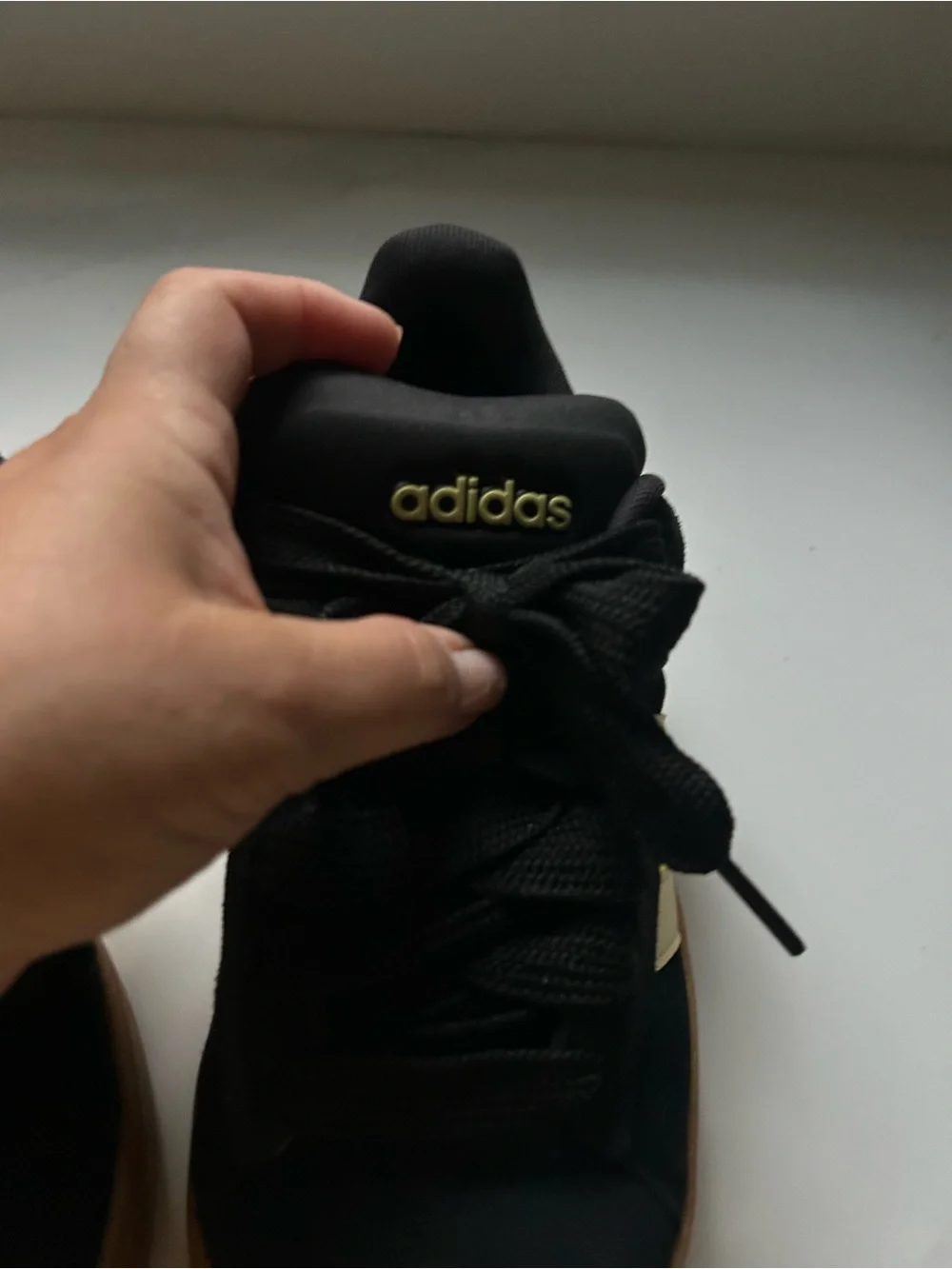 adidas Black Sneakers with Yellow Stripes